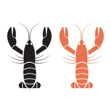 Istakoz Simgesi Vektör Tasarımı.