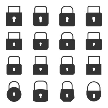 Simge vektör tasarımını kilitle.