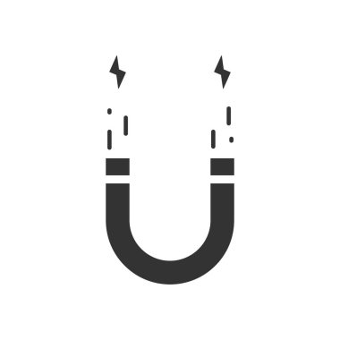 Mıknatıs simge vektör tasarımı. 