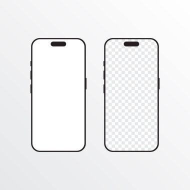 Mockup Ekran İphone Ayar Vektörü Tasarımı.