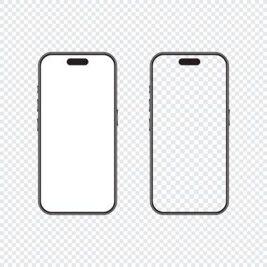 Mockup Ekran İphone Ayar Vektörü Tasarımı.