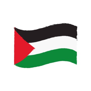 Filistin Bayrak Simgesi Vektör Tasarımı.