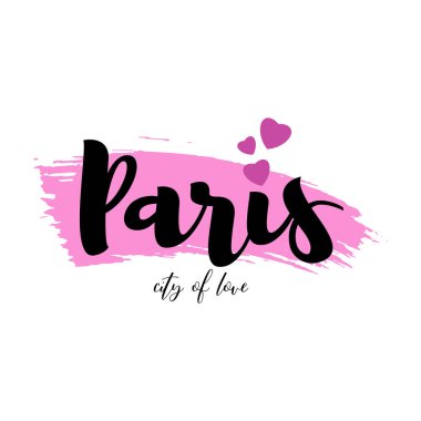 Paris Kaligrafi Metin Vektörü Tasarımı. 