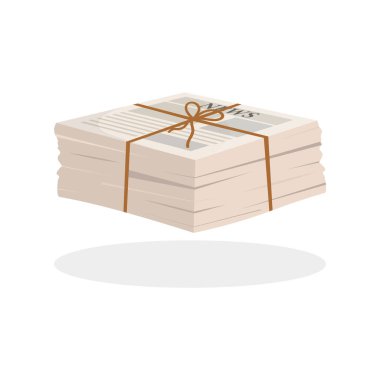 Gazete Simgesi Vektör Tasarımı Yığını.