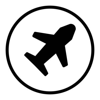 Uçak simge vektör tasarımı.