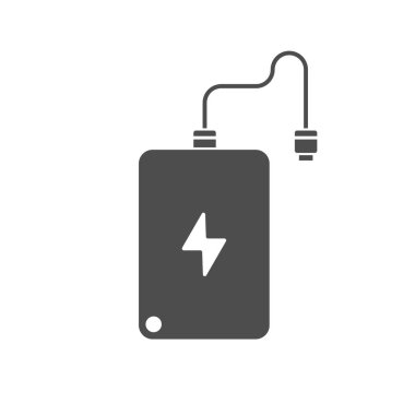 Güç Bankası Simge Vektör Tasarımı.