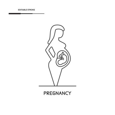 Hamilelik Simgesi Vektör Tasarımı.