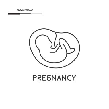 Hamilelik Simgesi Vektör Tasarımı.