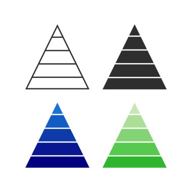 Piramit Grafik Simgesi Vektör Tasarımı.