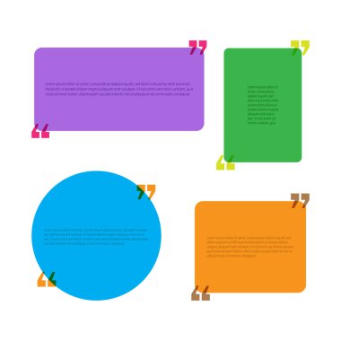 Alıntı Kutusu Sancak Simgesi Vektör Tasarımı.