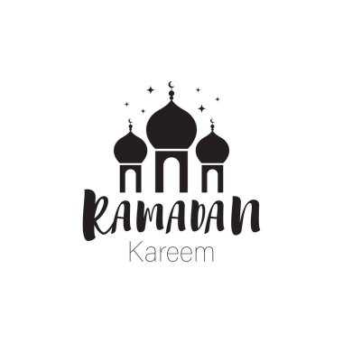 Ramazan Kareem Etiket Rozet Vektör Tasarımı.