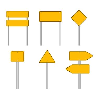 Gerçekçi Boş Yol İşareti Belirleme Vektörü Tasarımı.