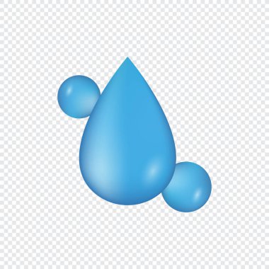Şeffaf Arkaplan Vektör Tasarımı Üzerine Gerçekçi Su Düşürme.