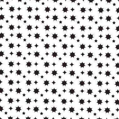 Yıldız Arkaplan Vektör Tasarımı ile Kusursuz Desen.