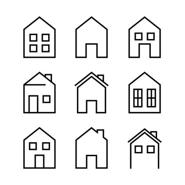 Ev simgesi vektör tasarımı.