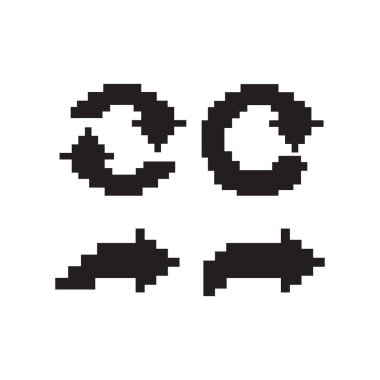 Piksel Ok Vektör Dizaynı.