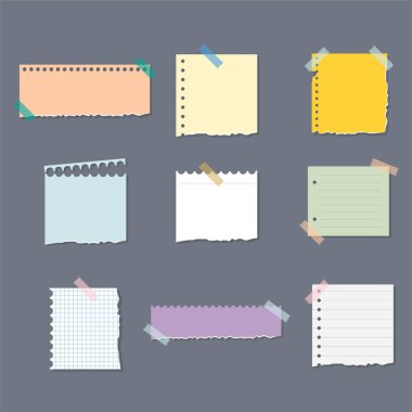 Yapışkan Not Simgesi Vektör Tasarımı.