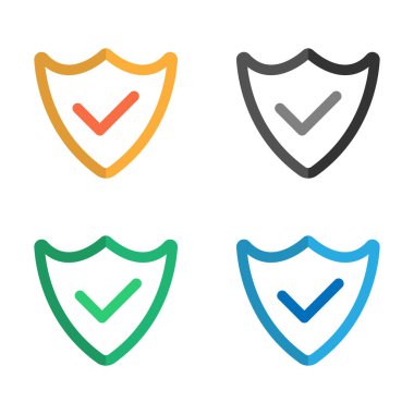 Kalkan Simgesi Vektör Tasarımı.