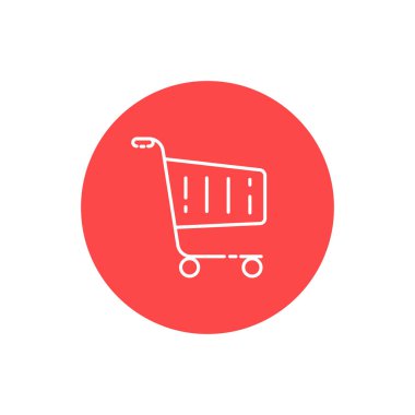 Alışveriş arabası ikonu. vektör tasarımı.