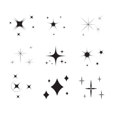Parıltı simgesi vektör tasarımı.