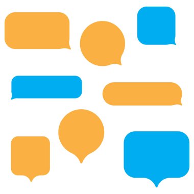 Konuşma Kabarcığı Simgesi Vektör Tasarımı Ayarla.