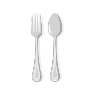 kaşık ve çatal simgesi vektör tasarımı.