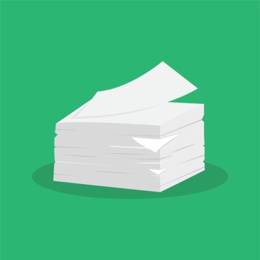 Kağıt Simgesi Vektör Tasarımı Yığını.