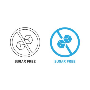 Şekersiz Simge Vektör Tasarımı.