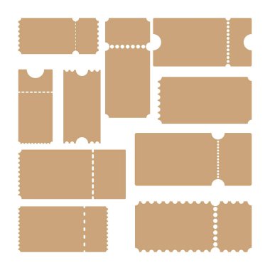 Bilet Simgesi Vektör Tasarımı.