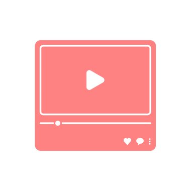 Video Oyuncu Simgesi Vektör Tasarımı.