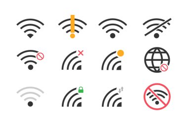 Wifi Bağlantı Simgesi Vektör Tasarımı.