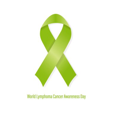 Dünya Lenfoma Kanser Farkındalığı Günü Kurdele Tasarımı.
