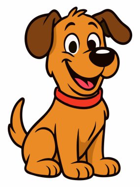 Şirin çizgi film köpek çizimi.