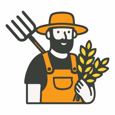 Basit illüstrasyon logo tasarımı, vektör