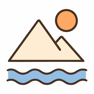 Basit illüstrasyon logo tasarımı, vektör