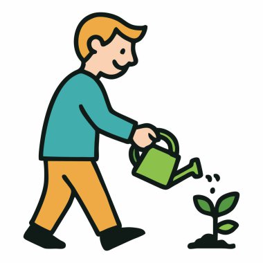 Basit illüstrasyon logo tasarımı, vektör