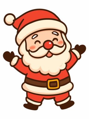 Neşeli Noel Baba Çizgi Film Çizimi