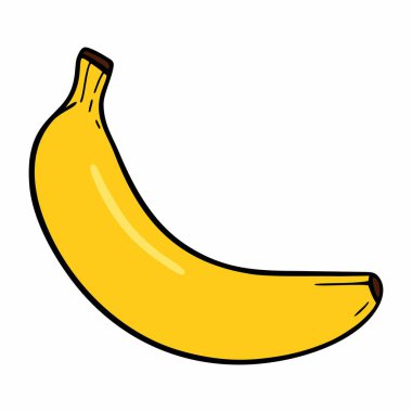 Parlak çizgi film muz çizimi