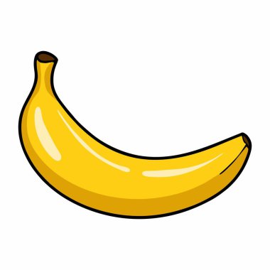 Parlak çizgi film muz çizimi