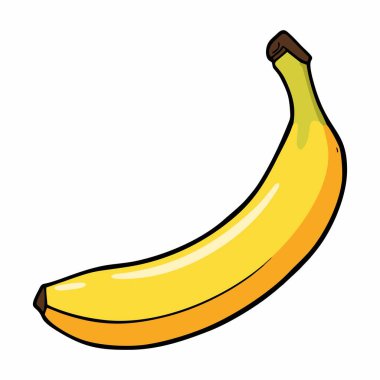 Parlak çizgi film muz çizimi