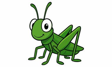 Sevimli çizgi film çekirge çizimi