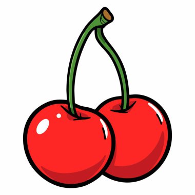 Yeşil yapraklı kırmızı kirazların resmi