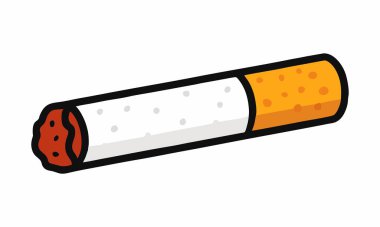 Yanmış bir sigaranın çizgi film çizimi