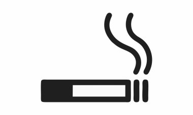 Dalgalanan dumanlı bir sigara ikonu.