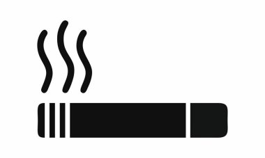 Dalgalanan dumanlı bir sigara ikonu.