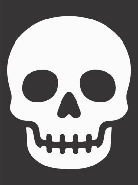 Siyah ve Beyaz Kafatası İllüstrasyonu