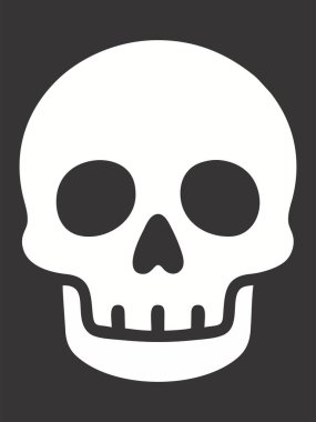 Siyah ve Beyaz Kafatası İllüstrasyonu