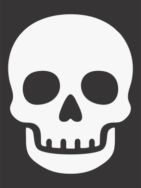 Siyah ve Beyaz Kafatası İllüstrasyonu