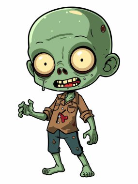Zombi çizgi film karakteri çizimi