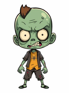 Zombi çizgi film karakteri çizimi
